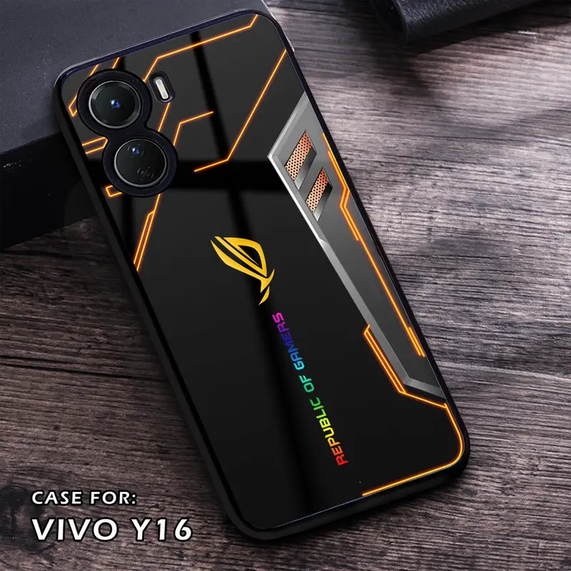 MAKMUR - Case Vivo Y16 - Fashion Case Motif ROG - Casing Vivo Y16 - Case hp Vivo Y16 - Pelindung hp - Case Handphone - Kesing hp - Hardcase - Softcase - Hardcase Glossy - Silikon hp 1