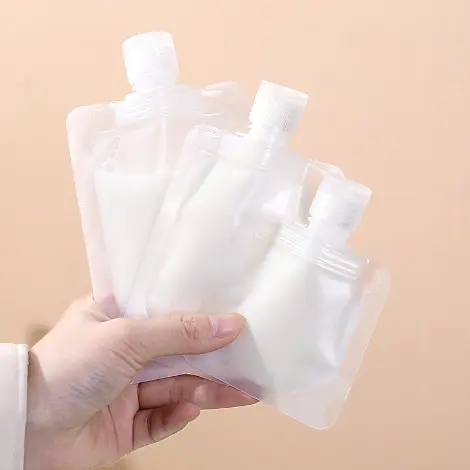 BISA COD H5773 Travel Pouch Botol Refill Transparan Shower Gel Shampoo Portable Plastik 3