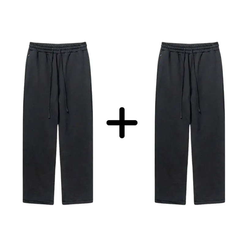 Quần Dài Nỉ 2da Dáng Baggy Ống Suông Cạp Chun Unisex Nam Nữ  Menswear Ong Pants Kaki 5