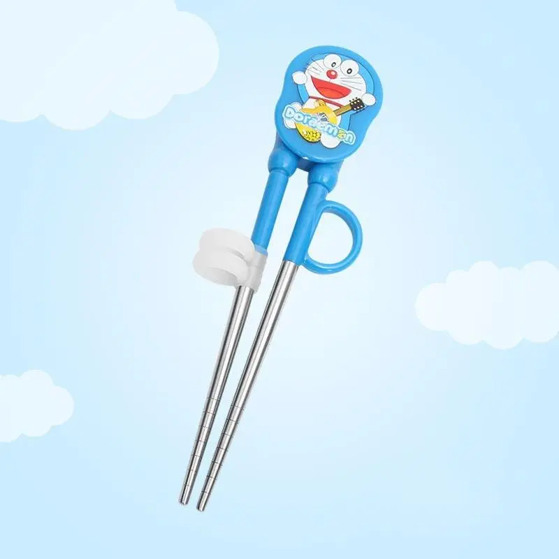 Cartoon Children Kids Training Chopsticks Stainless Steel Bottom Learning Chopsticks Latih Chopsticks
