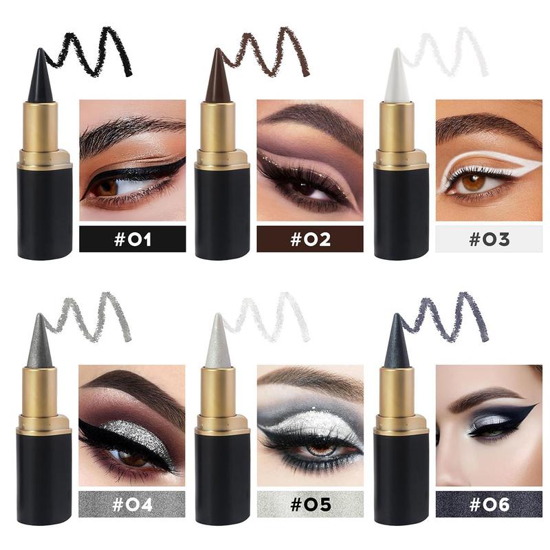 Product Introduction of Waterproof Eyeliner Gel, 2 Counts Long Lasting Smudge Proof Eyeliner, Multi-purpose Highly Pigmented Black Eyeliner for Beginners, Makeup 2