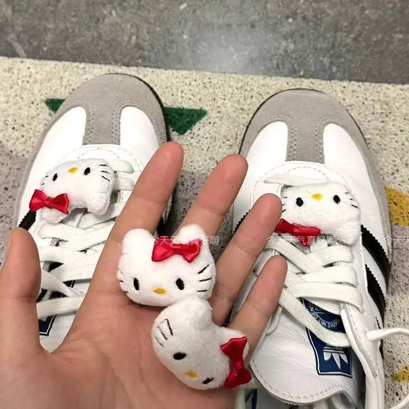 Gancu Tali Kasut Kartun Hellokitty Mini, Tiga Dimensi Comel, Hiasan Kasut, Bahan Kanvas, Hiasan, 2024