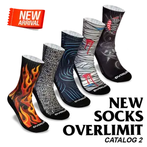 Kaos kaki Overlimit  kaos kaki skate / kaos kaki old skool kaos kaki sublim Lembut