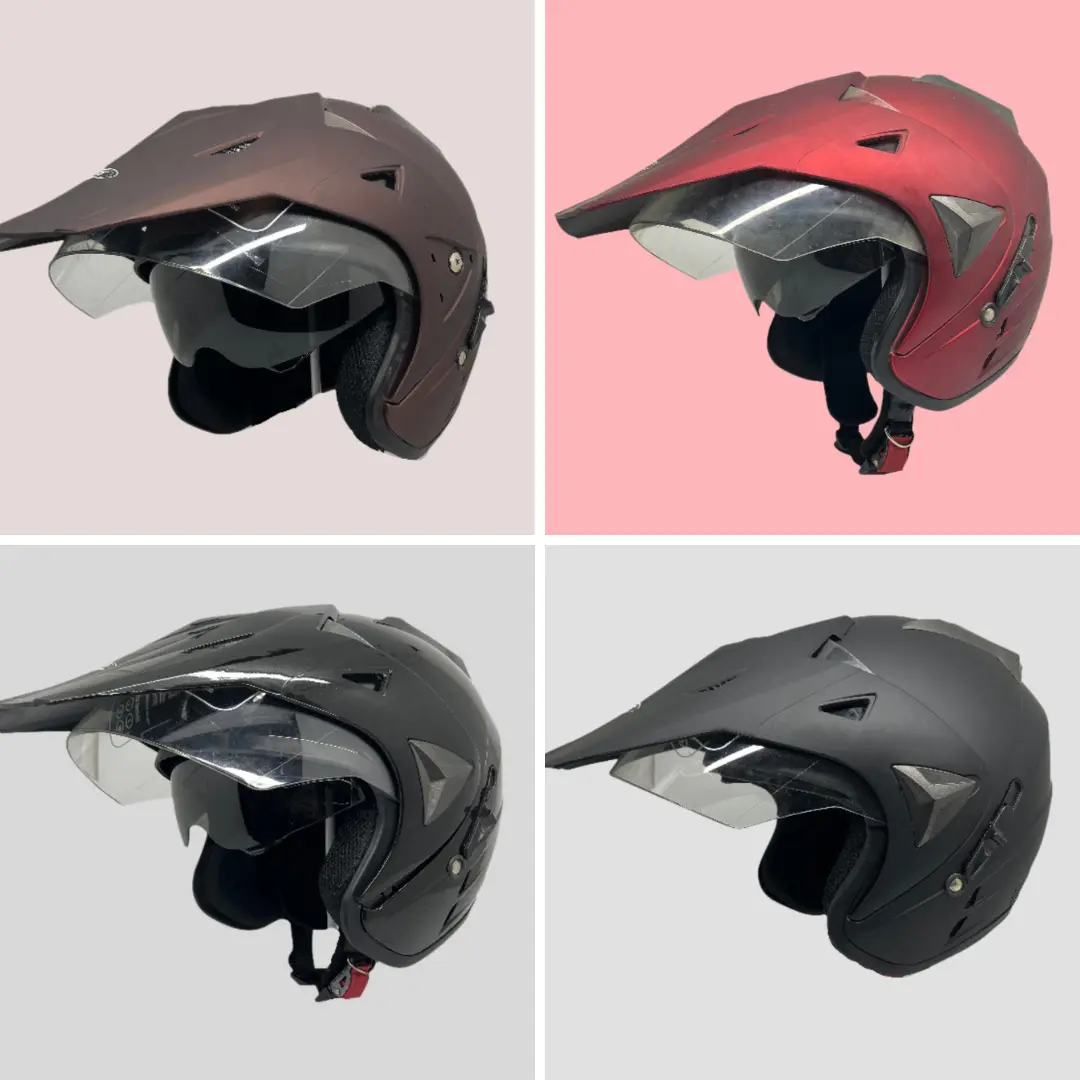 Helm GIFT JP 8 Semi Cross Half Face Double Visor SNI Kaca Motorcycle