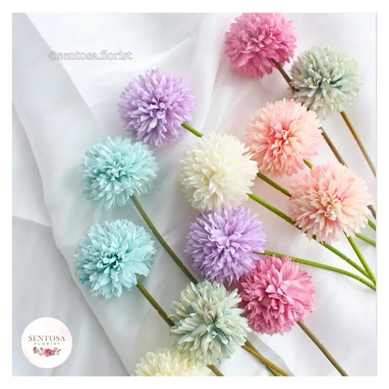 BUNGA ROSE DANDELION 1 TANGKAI/BUNGA DANDELION PALSU/BUNGA ROSE DANDELION SINGLE PREMIUM ARTIFICIAL DEKORASI 7