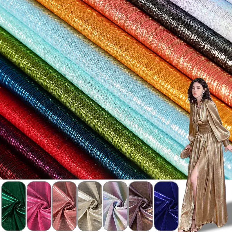Vải lấp lánh kim loại, 1,4M, Vải may quần áo đàn hồi, Vải may tự làm, Sáng bóng 0