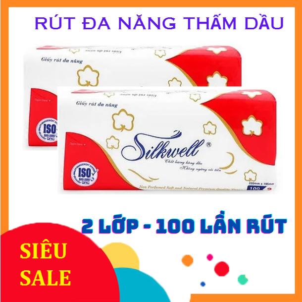 Rút đa năng lau bếp, lau tay Silkwell siêu dai không tan trong nước Khăn Giấy 0