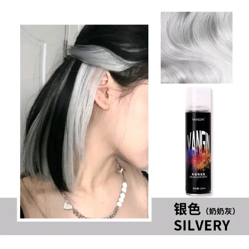 Vangin Colour Hair Spray Temporary Cat Rambut Semprot Sementara 150ml Pewarna 5