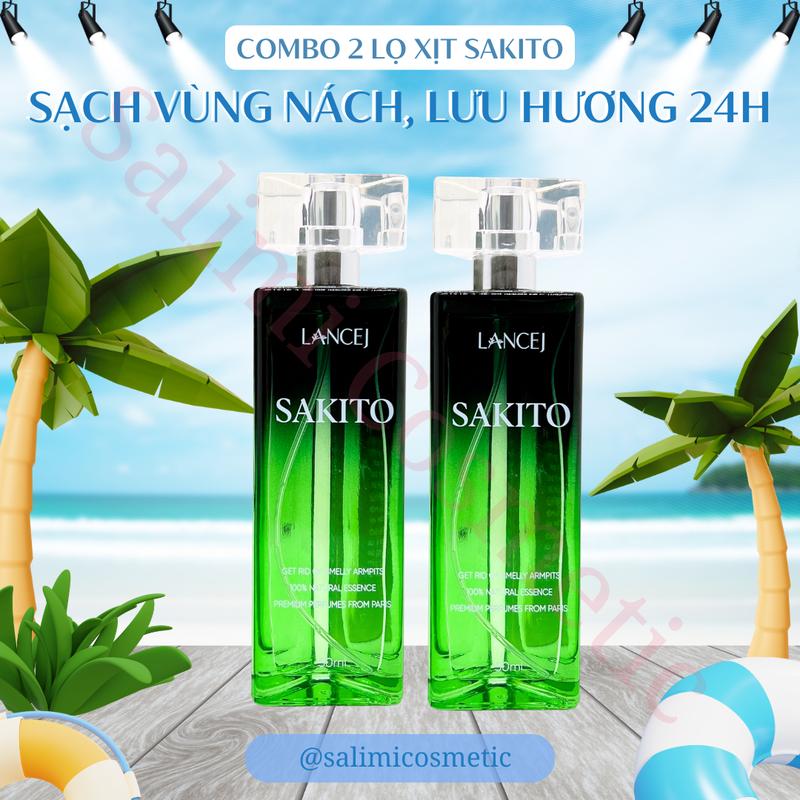 COMBO 2 Chai Xịt Khử Mùi SAKITO LANCEJ 50ml - Cho Vùng Nách Khô Thoáng, Với Hương Nước Hoa Nhẹ Nhàng Quyến Rủ