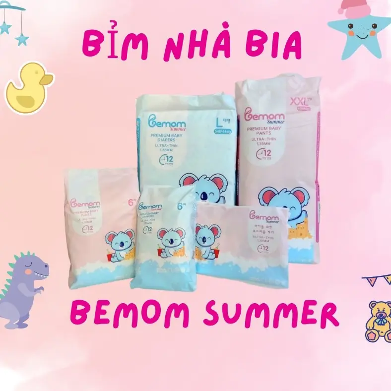 [Không quà ]-TÃ BỈM DÁN/QUẦN BEMOM SUMMER CHO BÉ