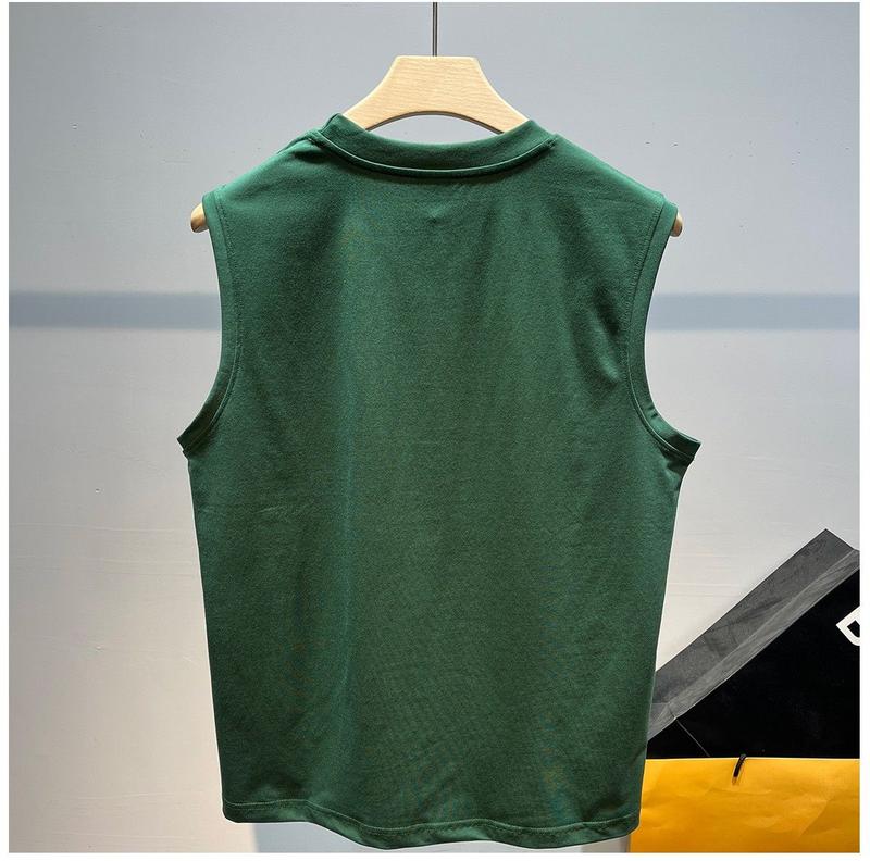 Product Introduction of Men's Clothing Men's Sports Fitness Vest Men's Summer Internet Celebrity Sleeveless T-Shirt Men's New American Style Printed Fashion Tank Top 9