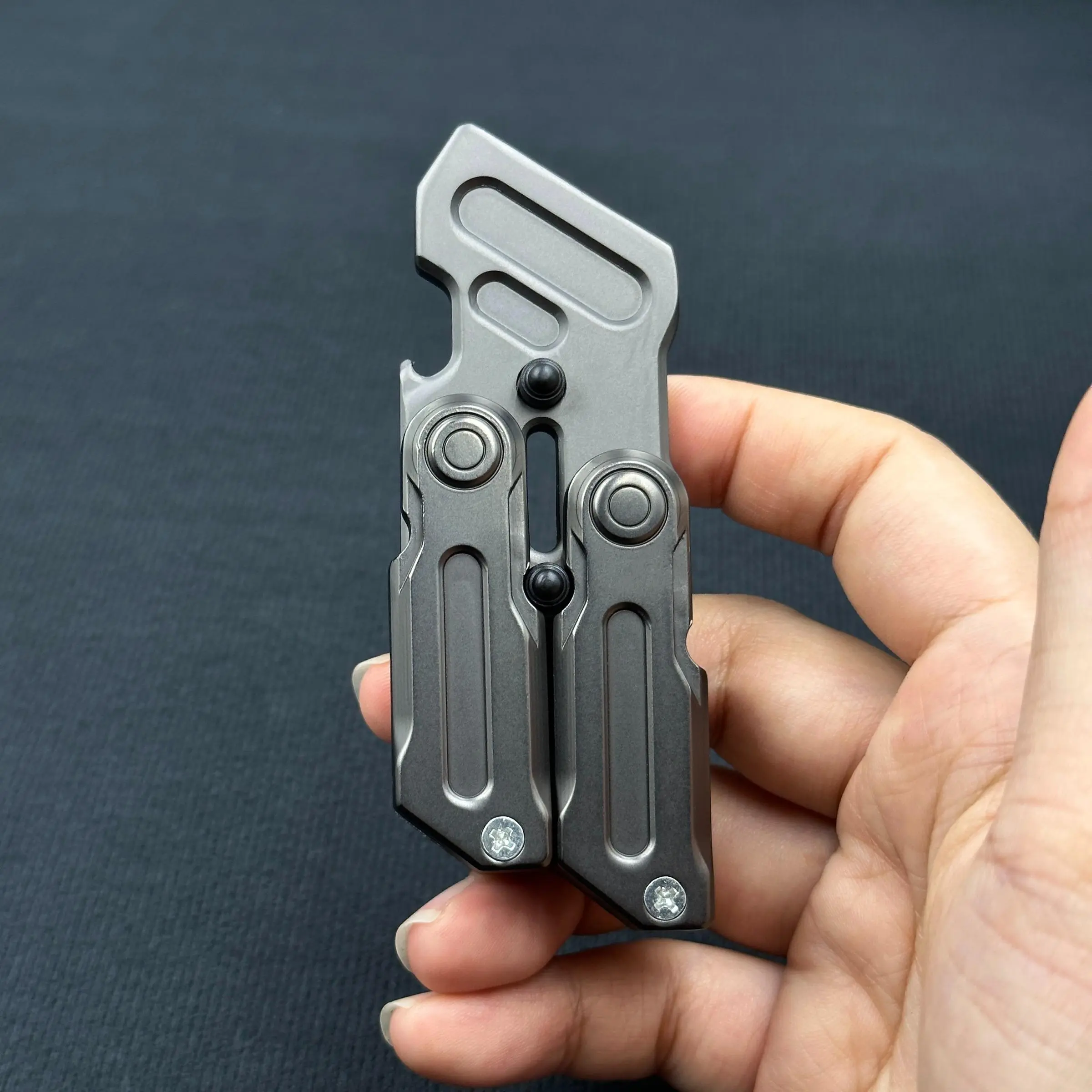 Magnetic Fidget Coin, Multifunctional Crowbar Design EDC Adult Decompression Toy, Anxiety and Stress Relief Fidget Slider Spinner Gift