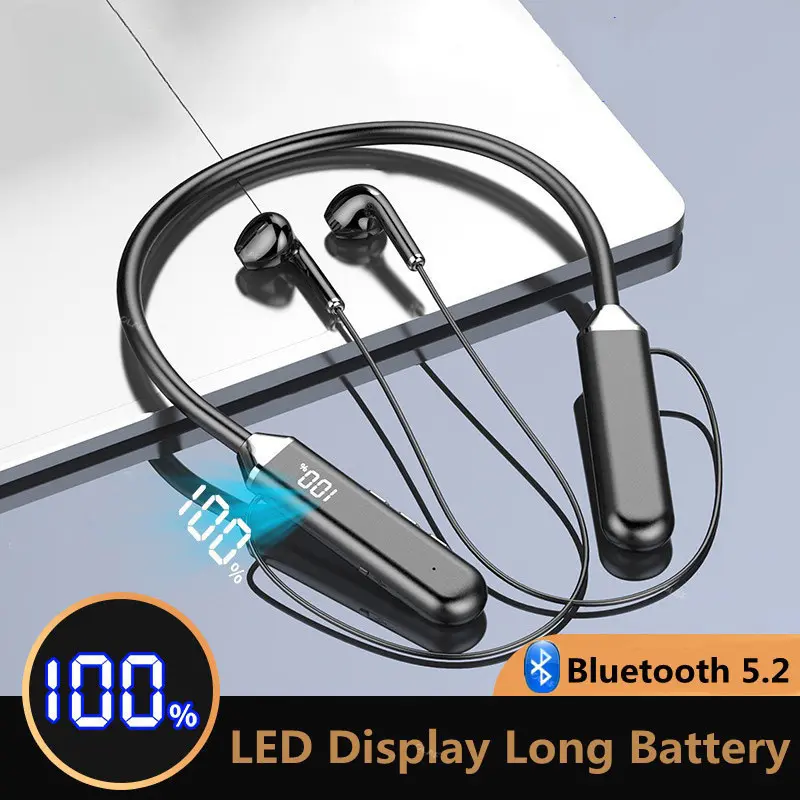 Tai Nghe Cổ Yếm HM01, Blueteeth 5.2, Tai Nghe Có Dây Đeo Cổ Tai Nghe TWS Chống Nước Thể Thao, Có Mic, Elfly, Tương Thích Với iPhone Và Android 3