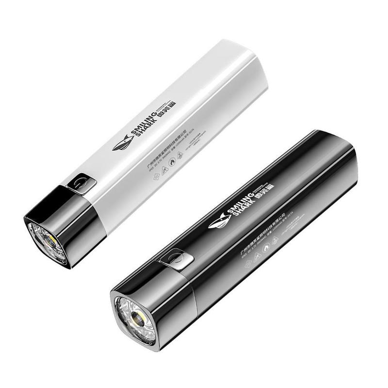 Product Introduction of 600mAh/1200mah Smiling Shark Mini LED Zoomable Flashlight COB Long Large High Floodlight 26