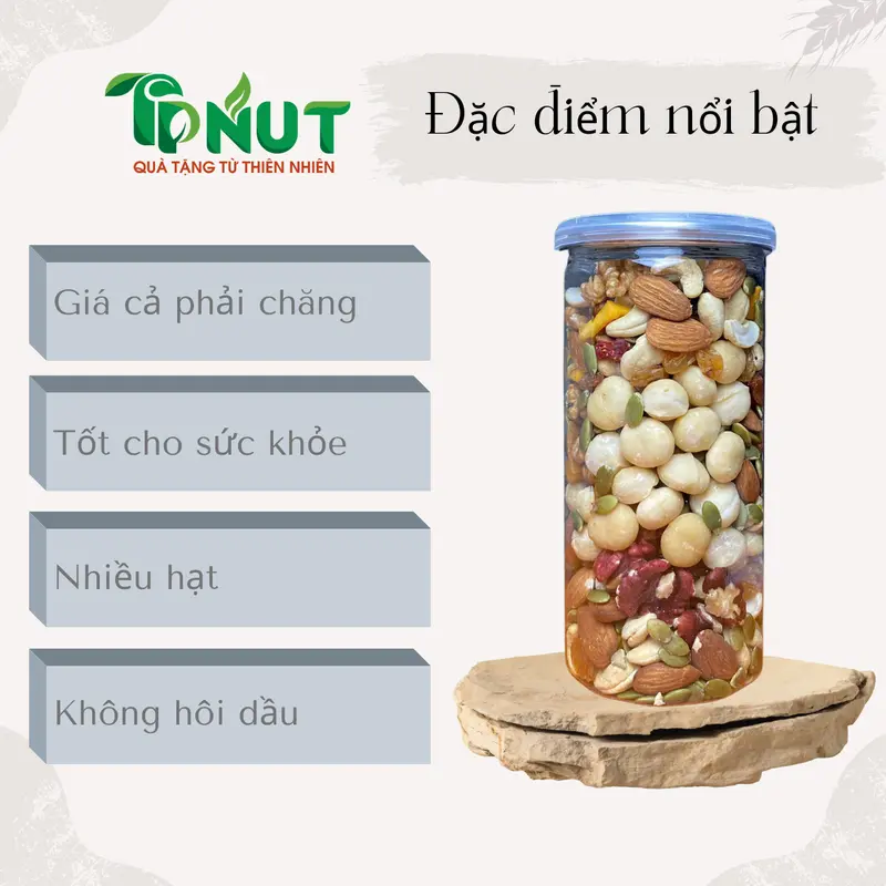 500g Granola siêu macca 0% yến mạch TPNut có nguyên vị và mật ong 3