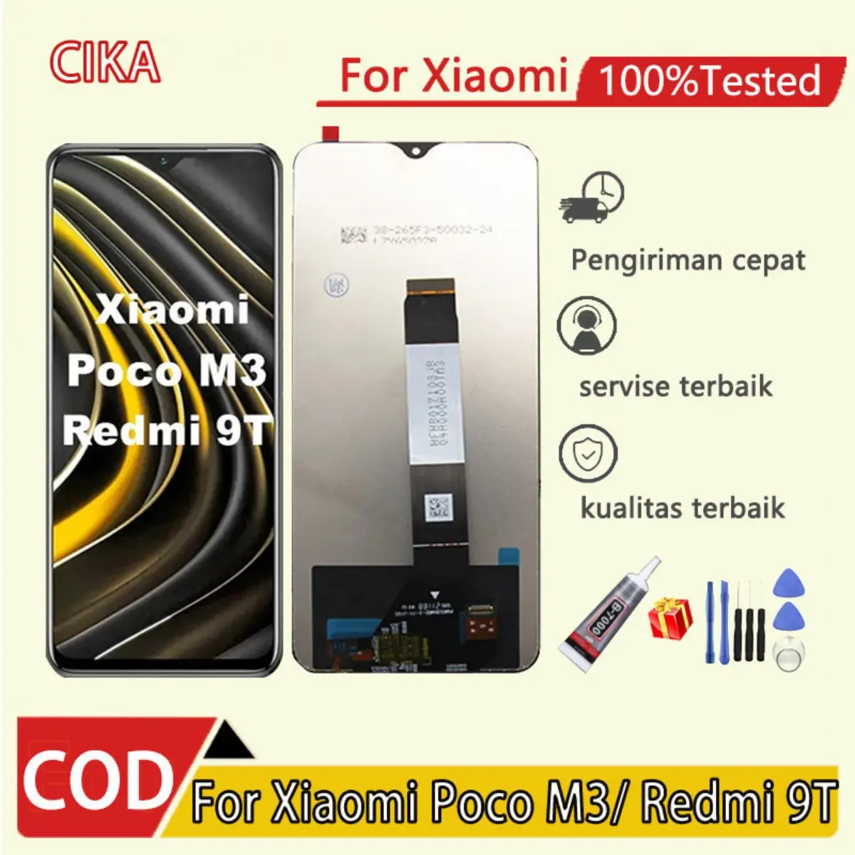 LCD Xiaomi Poco M3 LCD Display Redmi 9T LCD Touch Screen Digitizer Layar