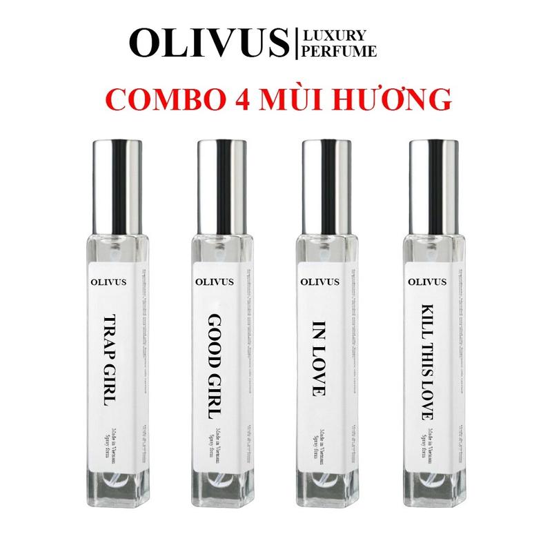  Combo 4 chai Tinh dầu nước hoa OLIVUS IN Love Trap girl Good Giil Kill This Love 10ML cao cấp nhẹ nhàng thanh lịch Cosmetic Perfume 