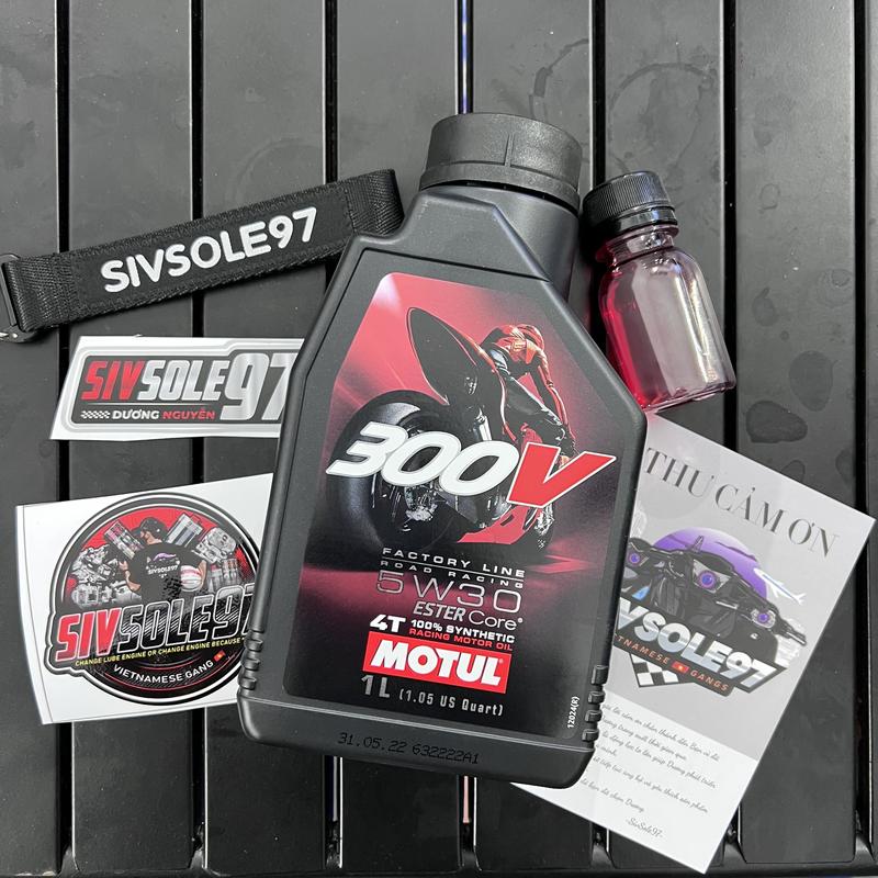  Dầu Nhớt Xe Máy Motul 300v 5w30 Pháp 1L tem 1 lớp 