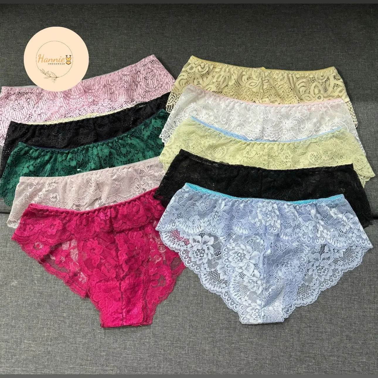 [Set 20 quần] Quần lót nữ ren công chúa mềm mại, nữ tính, quyến rũ, cao cấp, không lộ viền