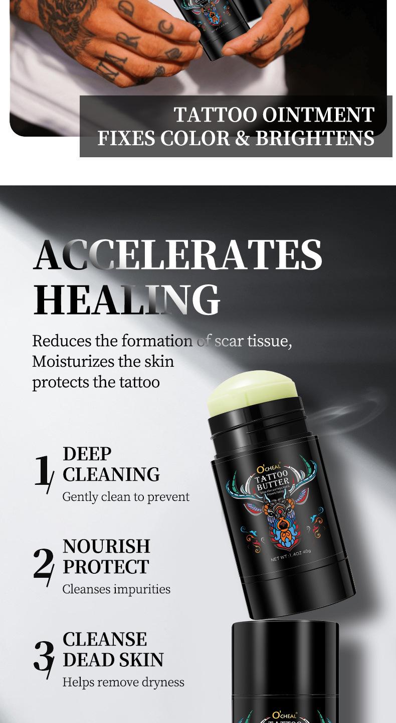 Product Introduction of Ocheal Tattoo Care Stick Solid Color Color Nourishing Skin Gentle Tattoo Tattoo Tattoo Tattoo Cream Rotary Type ws015 2