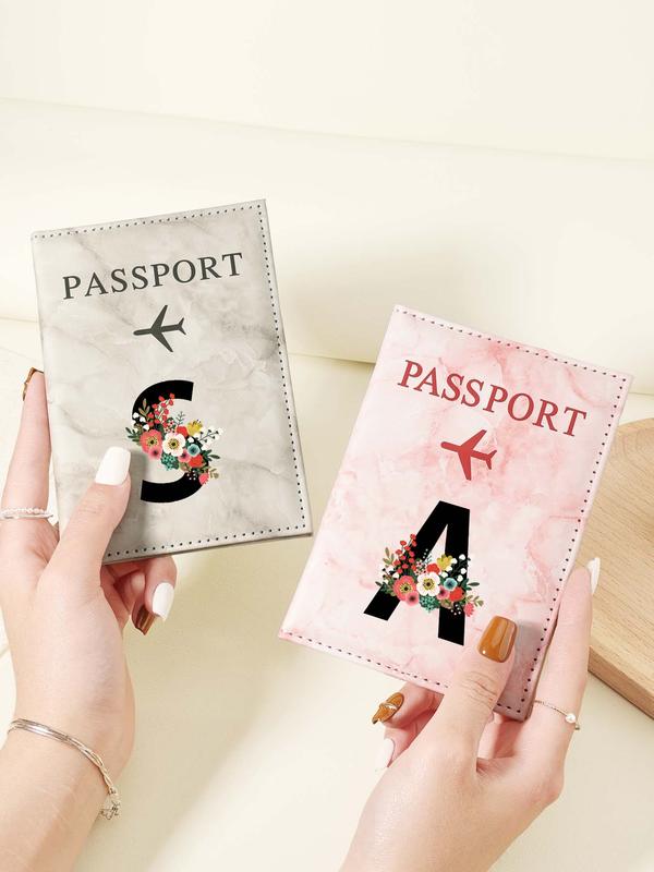 Letter Pattern Passport Case, Lightweight & Portable Passport Holder, Multi-functional Passport Case for Men & Women, Travel Accessories 6