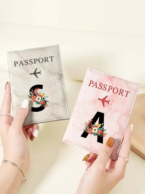 Letter Pattern Passport Case, Lightweight & Portable Passport Holder, Multi-functional Passport Case for Men & Women, Travel Accessories 6