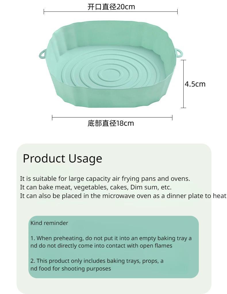 Product Introduction of 1pc Air Fryer Reusable Paper Liner Non-Stick Baking Paper Food Grade Parchment Paper Oil-Proof Kitchen Gadget Cooking Tool 13