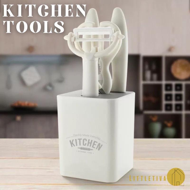 kitchen tools 5in1, pisau set dapur, kitchen knife set 0
