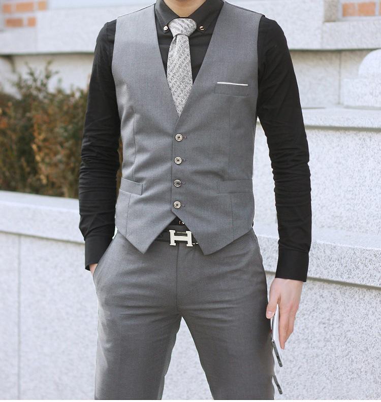Product Introduction of M-5XL Men's Suit Vest Summer Slim Fit Waist Solid Tank Top Business Leisure Party Bar Banquet Dress 14