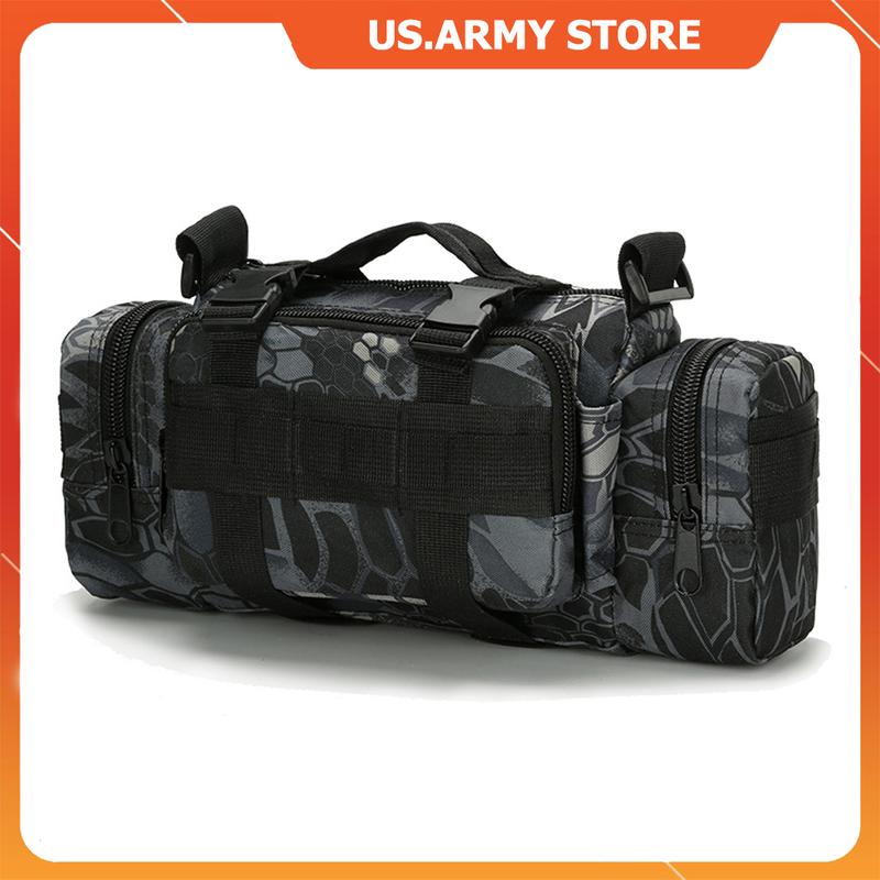 Túi đeo bụng đeo chéo vải Dù chống thấm nước nhiều ngăn đa năng tiện dụng