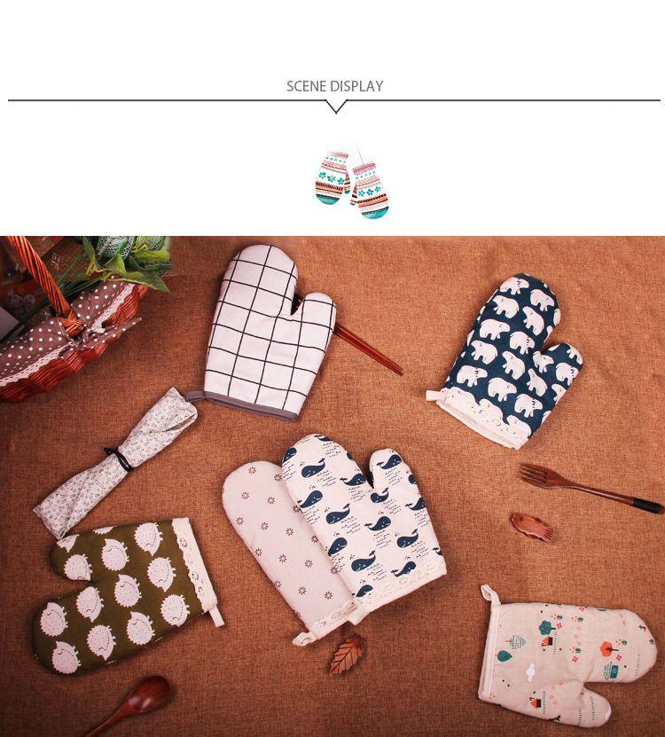 Product Introduction of [ 10k Repeat Customer] 2-Pack Thickened Microwave Oven Gloves Heat Resistant Insulated Kitchen Household Anti-Scald Oven Baking Special Anti-Scald 6