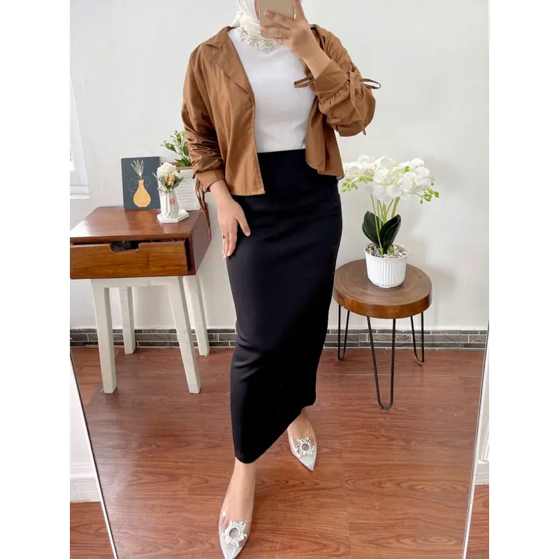 ROK SPAN SCUBA PREMIUM rok nyaman wanita fashion 3