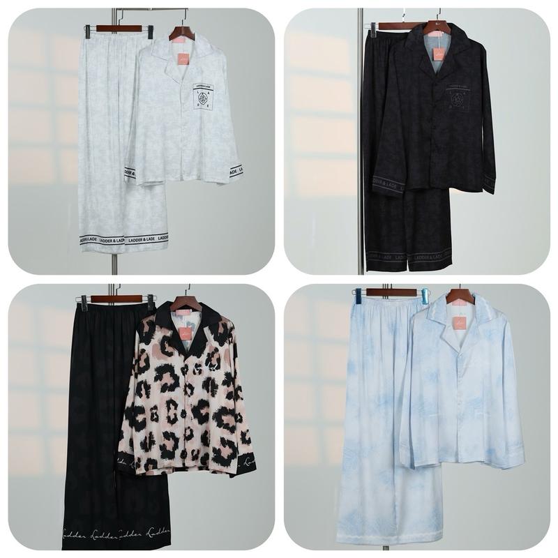 Bộ pyjama - bộ ngủ nữ Ladder - Quần dài tay dài không túi hoạ tiết sang