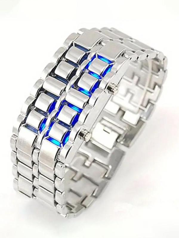 Men's Punk LED Digital Watch, Street Trend Novelty Wristwatch with LED Light, Chic Watch As Gift for Boyfriend Gift without Box 4