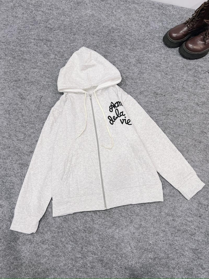 Product Introduction of Áo khoác nỉ ngoại in chữ khoá kéo có nón an877 unisex nam nữ 13