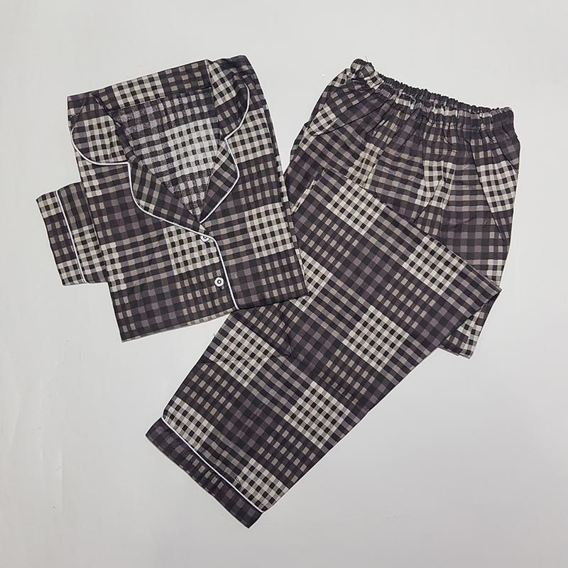 Piyama Lengan Panjang Celana Panjang Katun Mikro Motif - All Size 2