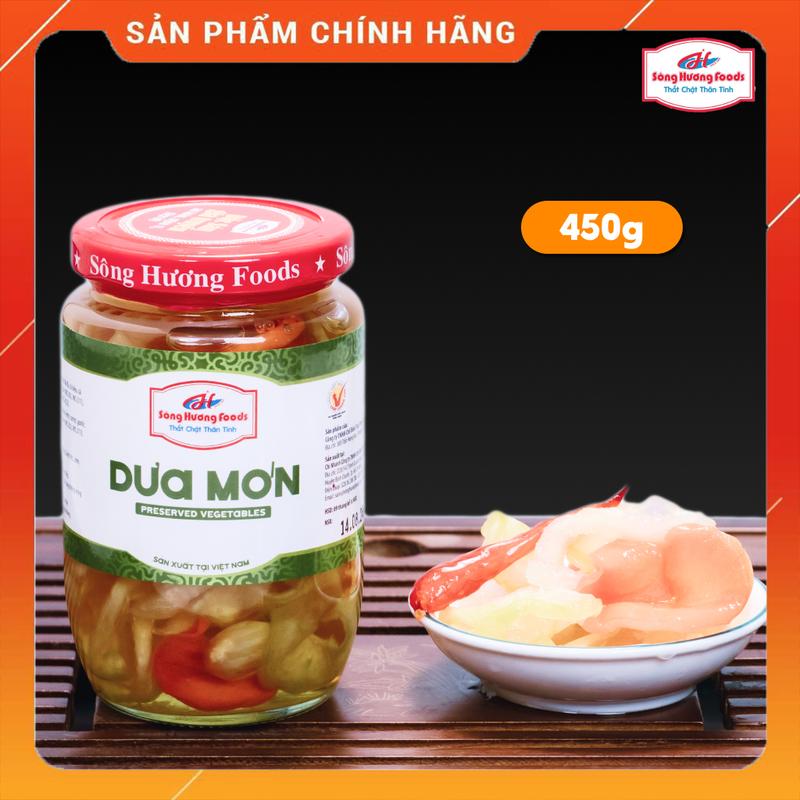 Dưa Món - Sông Hương Foods Hũ 450g - Ăn kèm, bún, phở, mì tôm, thịt nướng, bánh chưng, bánh tét... Chua Sen Chè sour pickle 7