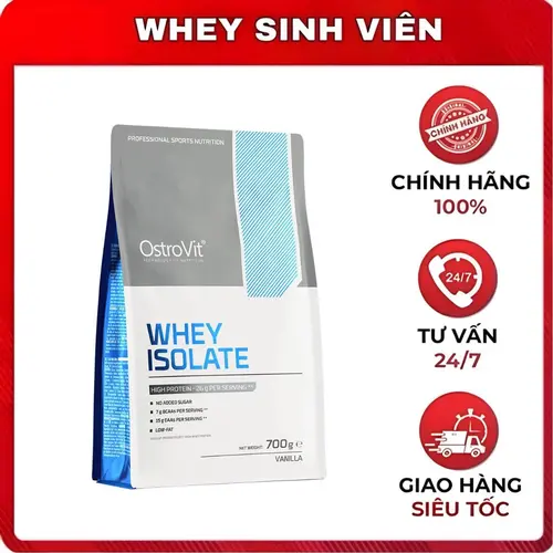 [23 lần] Bột Whey Ostrovit Whey Isolate (700g) -  chính hãng tại wheysinhvien
