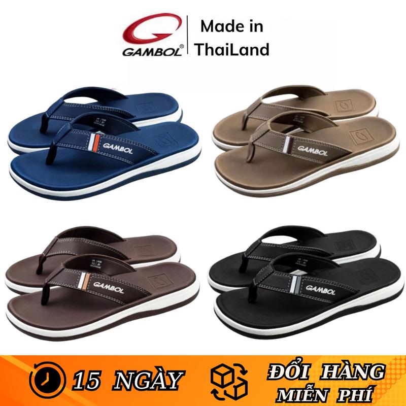 Dép Kẹp Thái Lan Nam GAMBOL Chính Hãng Xỏ Ngón Cao Su Non DéP Đế Bằng dep quai