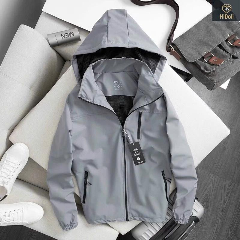 Áo Khoác Gió Cao Cấp 2 Lớp Chất Gió Tráng Bạc Chống Nước Chống Gió Cao Cấp Menswear