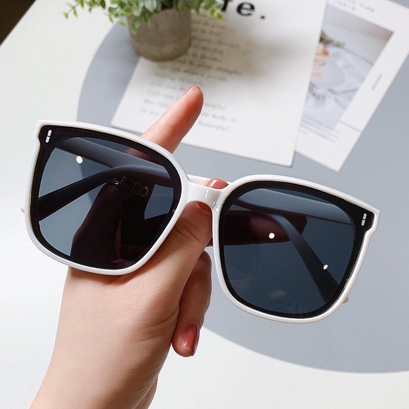 Fashion retro big square sunglasses men women Double e American trend sunglass cermin mata hitam 5
