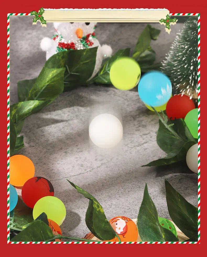 Product Introduction of 10 Pcs Christmas Elastic Rubber Ball Creative Hot Sale Ground Stall Source Gift Student Prize Gift Christmas Decoration Light Up Toy Stress Relieving Toys magic  ball 4