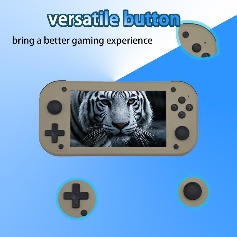 Rechargeable Handheld Game Console, 4.3 Inch IPS Full Fitment HD Screen Game Console, Ideal Home Game Console & Console, Perfect Gift for Boyfriend & Game Lovers, Protective 6