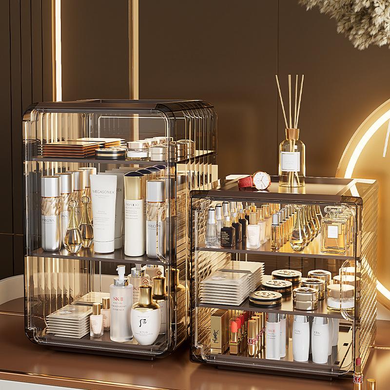 YTC- Tủ Đựng Mỹ Phẩm , Bình Sữa,  Kệ Đựng Ly Cốc Để Bàn Bằng Acrylic Trong Suốt Chống Bụi sang trọng