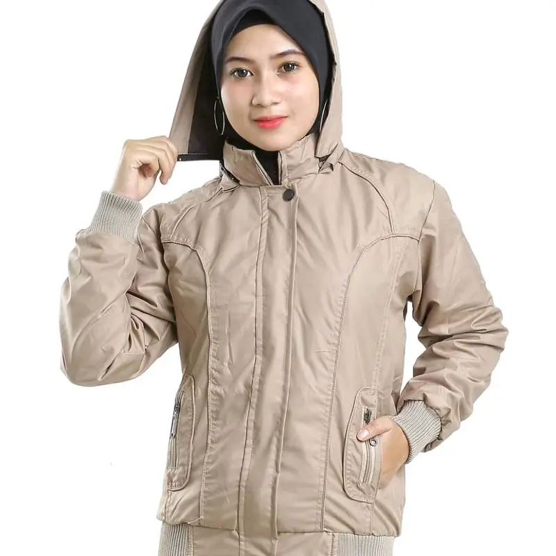 Jaket Anti Air Anti Dingin Jaket Fashion Taslan Premium Waterproof Polos Jaket Unisex wanita cewe 7