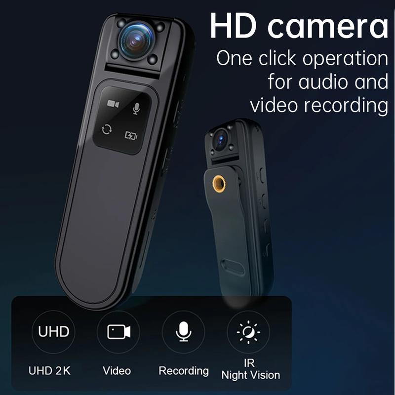 2K Ultra HD Sport Camera Wearable Portable Body Camera Infrared Night Vision Home Security Video Recorder 128G Memory Card Outdoor Camera Dash Cam Car Motorcycle 5