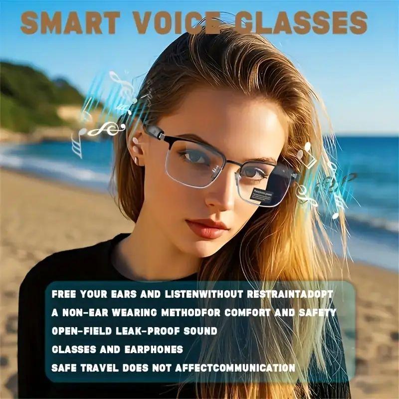 AI Translation Smart Glasses, photochromic lenses, support 160+ languages real-time translation, fashionable audio glasses. - Image 2
