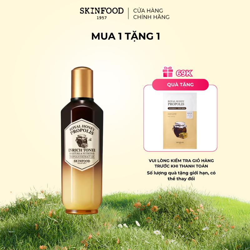 [LOK][Mua 1 tặng 1] Nước Cân Bằng Skinfood Cấp Ẩm Royal Honey Propolis Enrich Toner 160ml 0