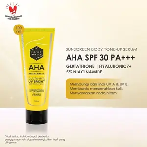 (KOM) Body White AHA Gluta Hya UV Bright SPF 30 PA+++ Body Tone Up Serum 100ml