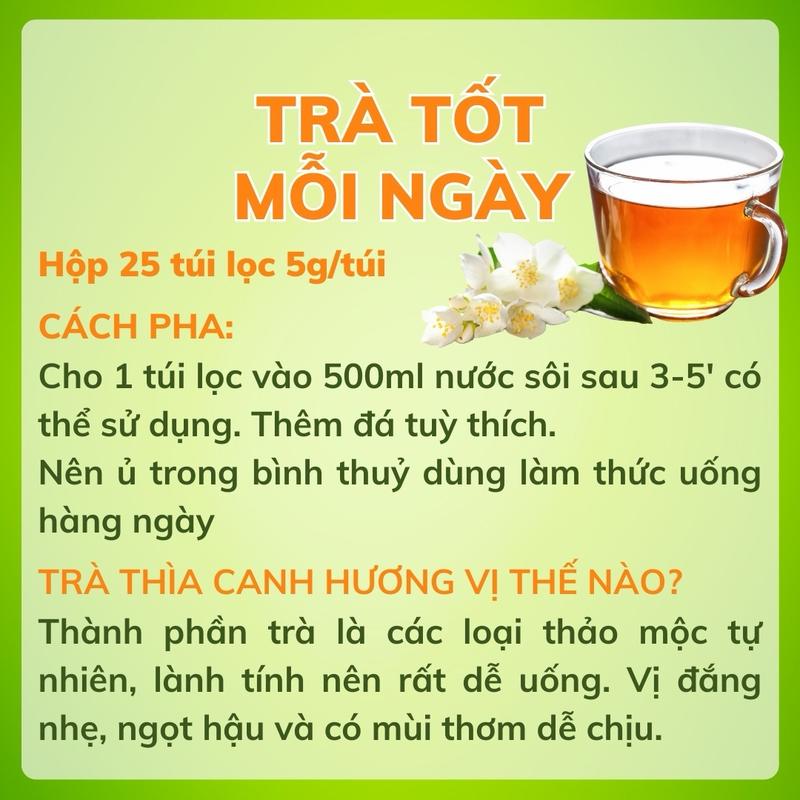 Combo 3 hộp Trà dây thìa canh Mộc Can túi lọc Nước Trà đắng nhẹ ngọt hậu dễ uống Tea Chè - 25 túi lọc loại 5g/túi 3